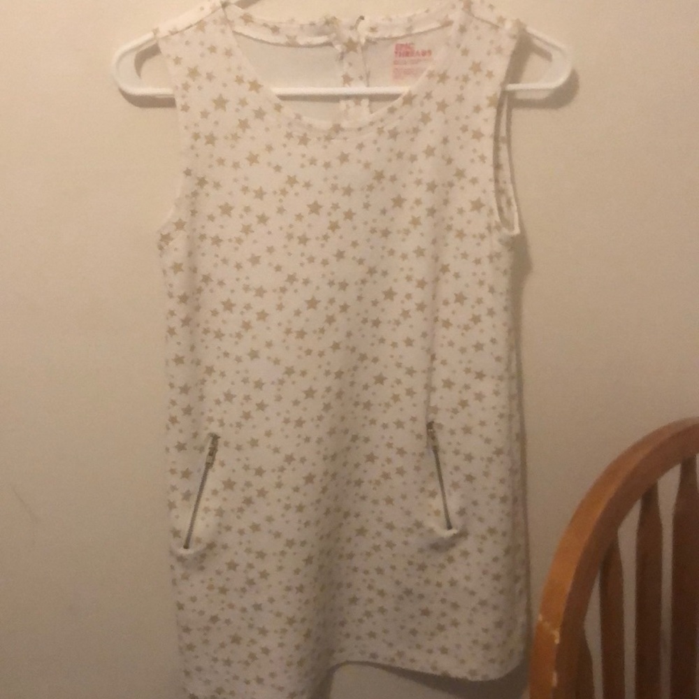 A gold star dress
